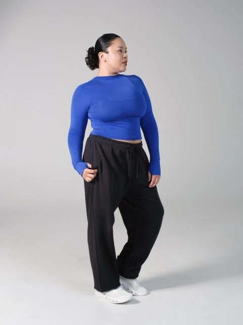 Halo Long Sleeve Baby Tee - Rio Blue
