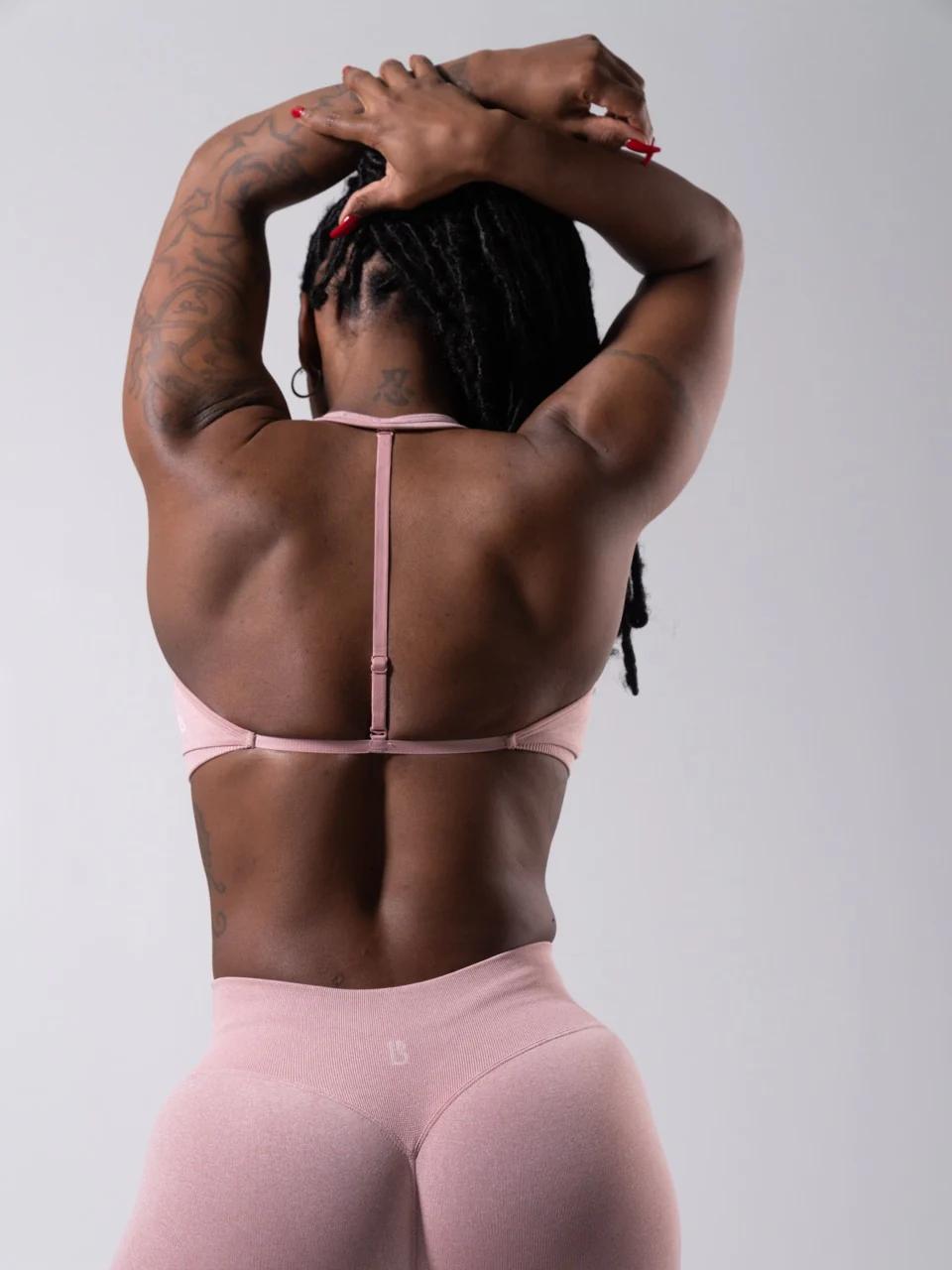 Micro Seamless Sports Bra - Heather Rose Water - Image 4