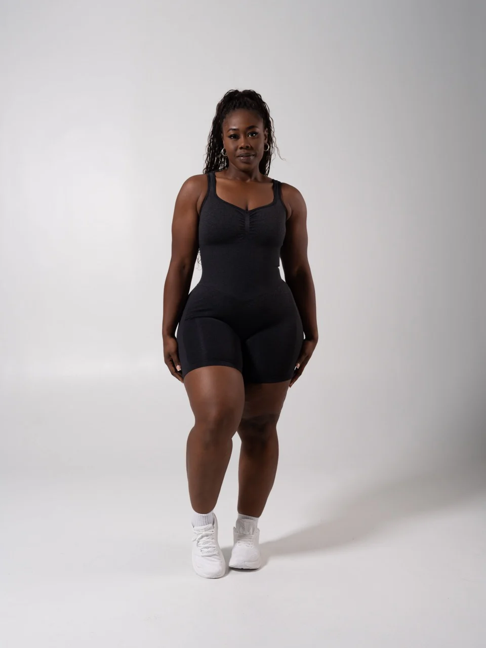 Miracle Scrunch Seamless Bodysuit 5" - Heather Charcoal - Image 10