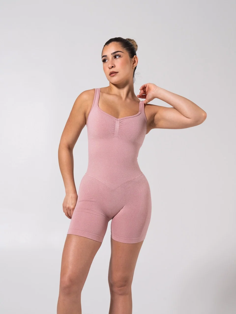 Miracle Scrunch Seamless Bodysuit 5" - Heather Rose Water - Image 3