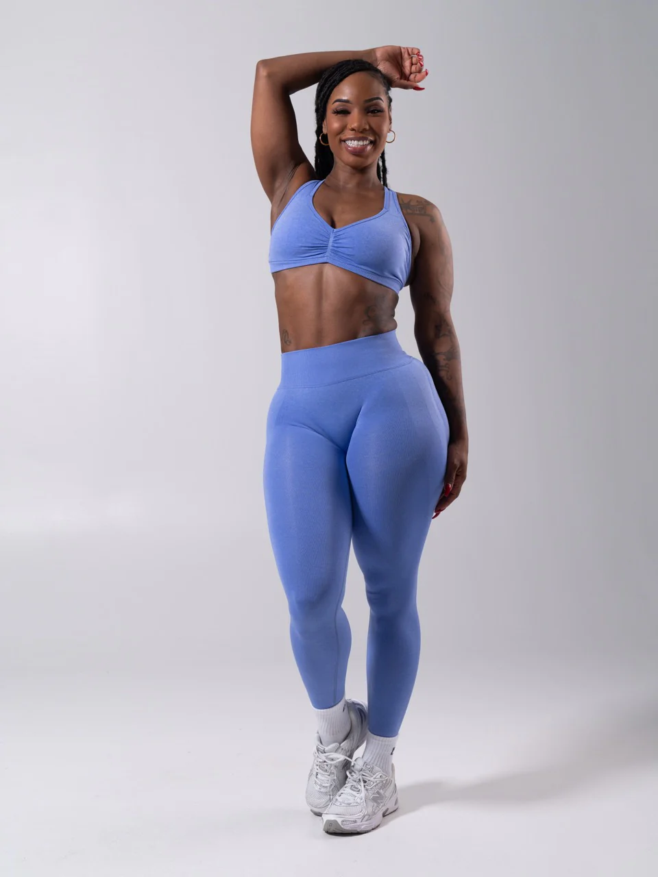 Miracle Seamless Hip Rise Legging - Heather Azul - Image 10