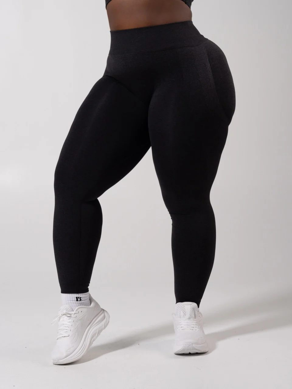 Miracle Seamless Hip Rise Legging - Heather Charcoal - Image 4