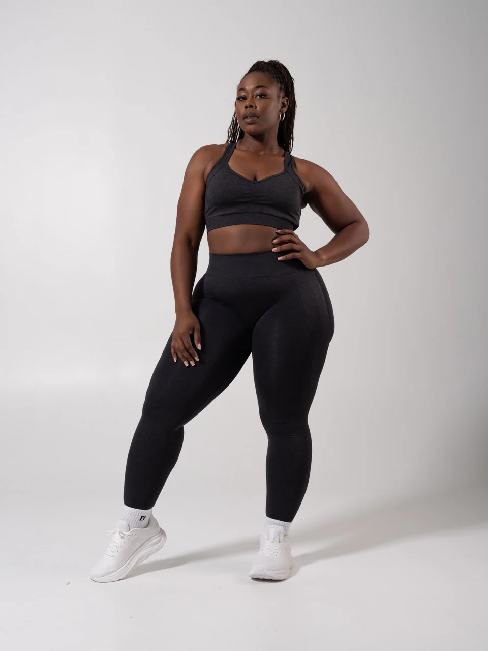 Miracle Seamless Hip Rise Legging - Heather Charcoal - Image 9