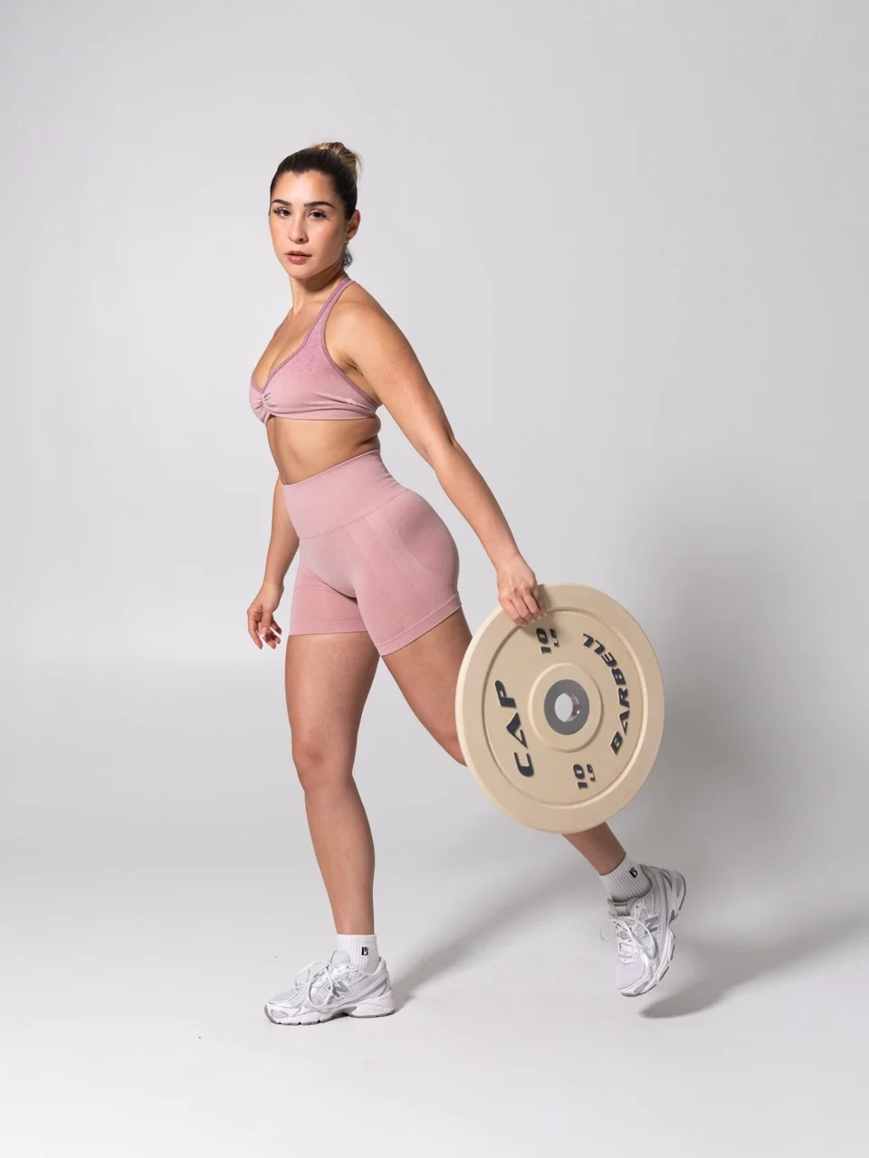 Miracle Seamless Short 4.5" - Heather Rose Water - Image 2