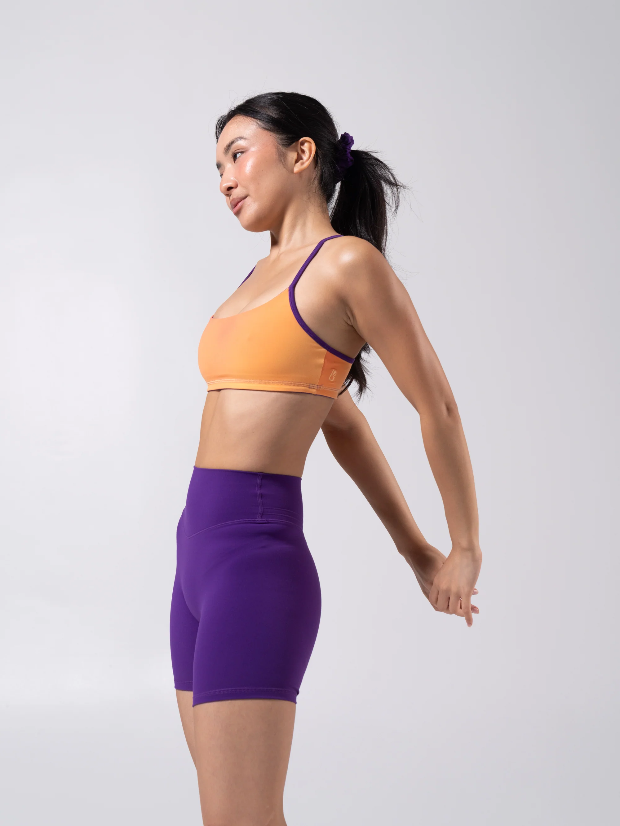 Reversible Sports Bra - Grape Jelly and Lava Print - Image 9