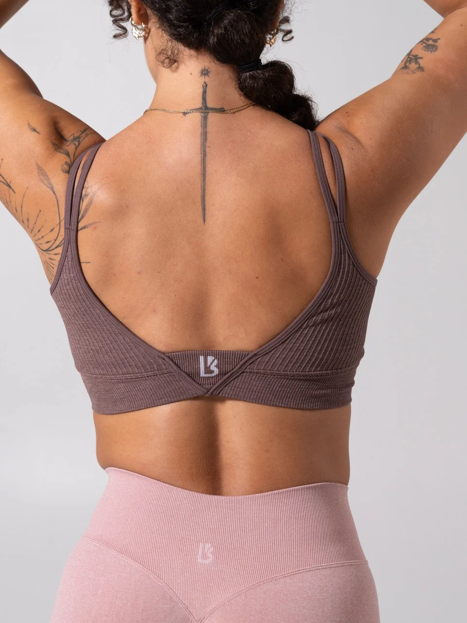 Shape Seamless Sports Bra - Mocha Berry - Image 5