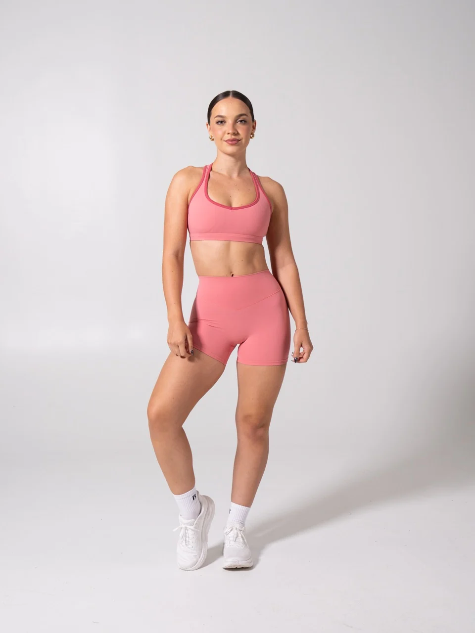 Sweetheart Nubre Sports Bra - Rose Blush and Burnt Sugar - Image 4