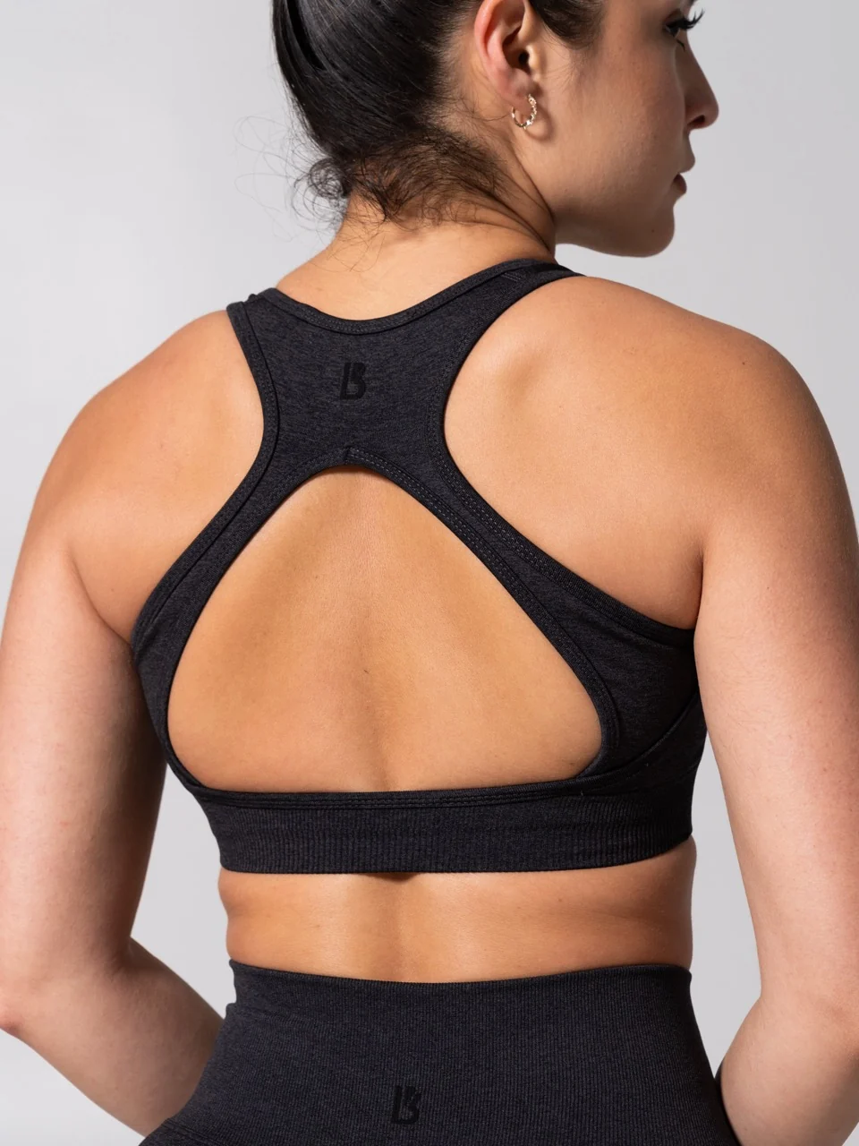 Vida Seamless Sports Bra - Heather Charcoal - Image 4