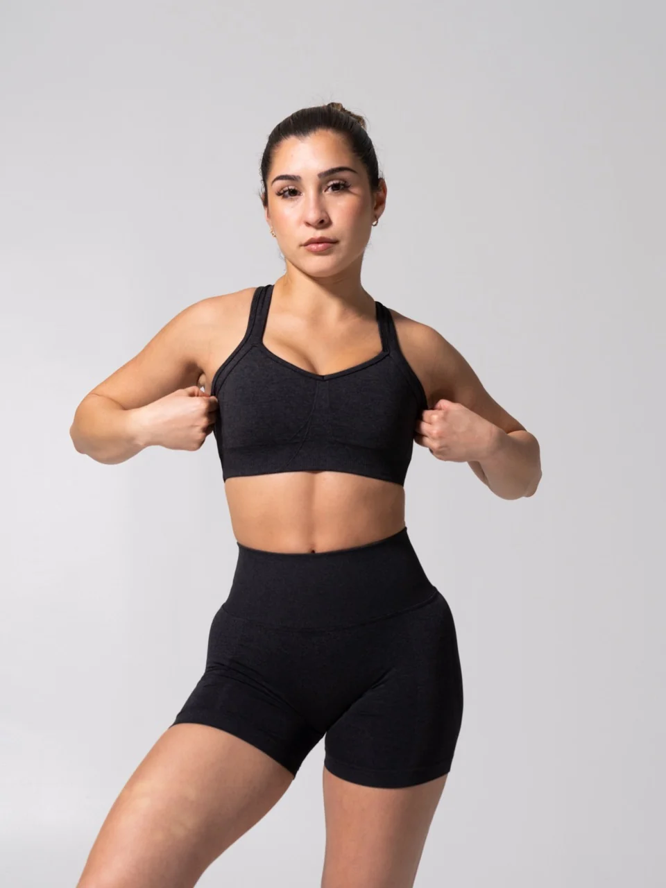 Vida Seamless Sports Bra - Heather Charcoal - Image 5