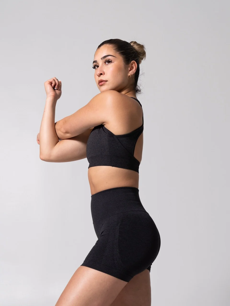 Vida Seamless Sports Bra - Heather Charcoal - Image 6