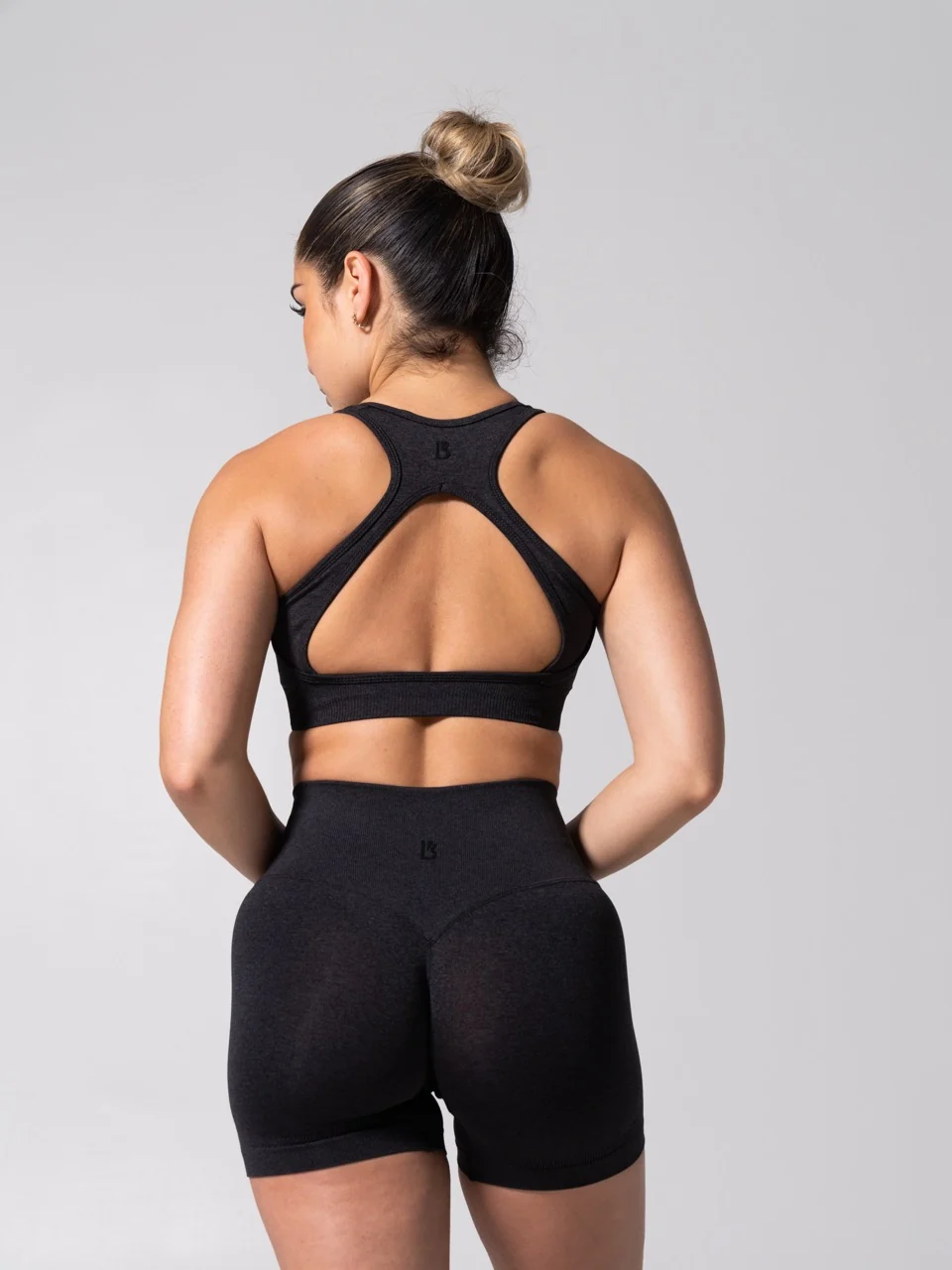 Vida Seamless Sports Bra - Heather Charcoal - Image 7