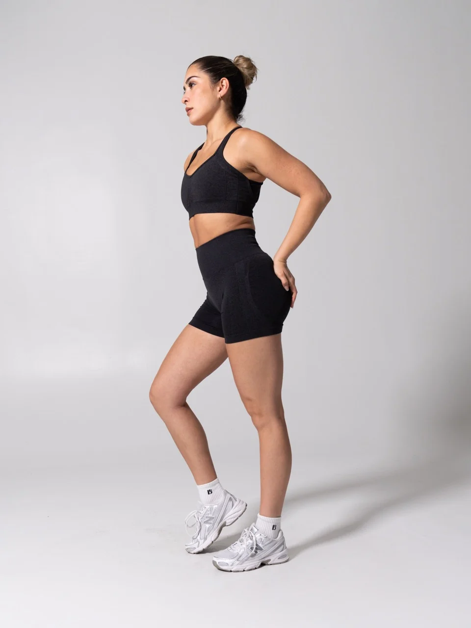 Vida Seamless Sports Bra - Heather Charcoal - Image 8